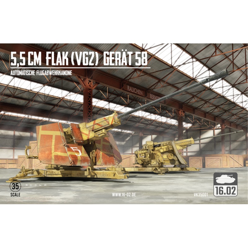 16.02 VK 35001 1/35 5.5cm Flak (VG2) Gerat 58 Automatische Flugabwehrkanone
