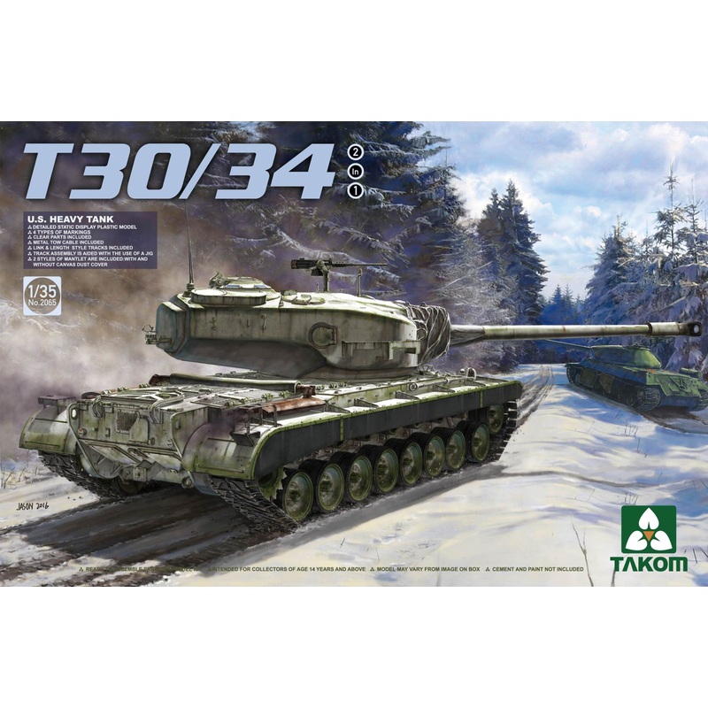 Takom 2065 1/35 U.S. Heavy Tank T30/34 (2 in 1)