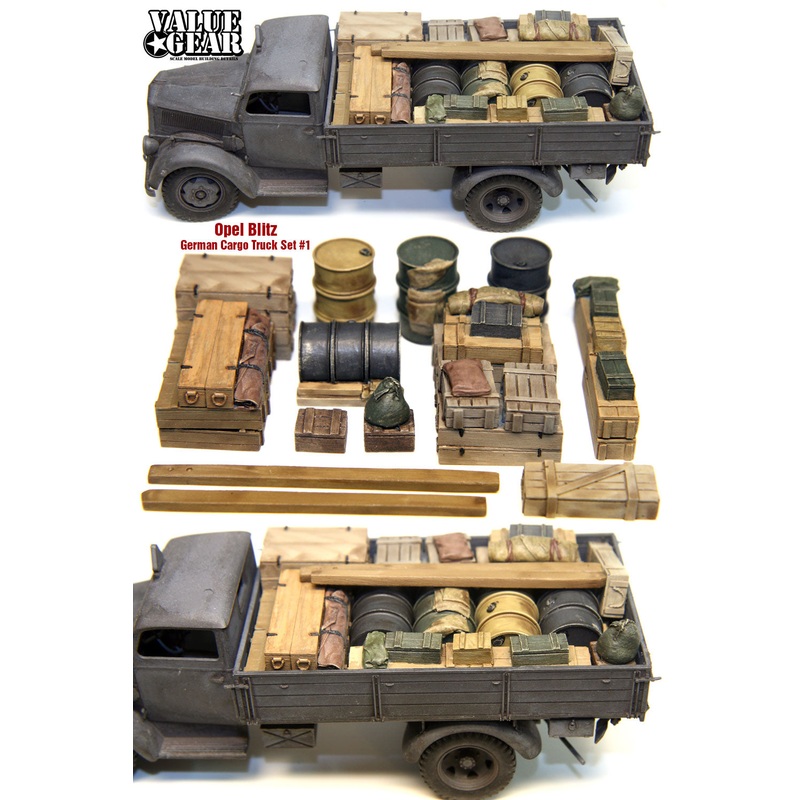 Value Gear GOB01 1/35 Opel Blitz 57x95mm German Truck Load #1