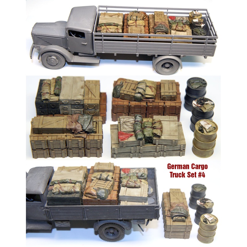 Value Gear GOB04 1/35 Opel Blitz & Bussing Nag 57x139mm German Truck Load #4