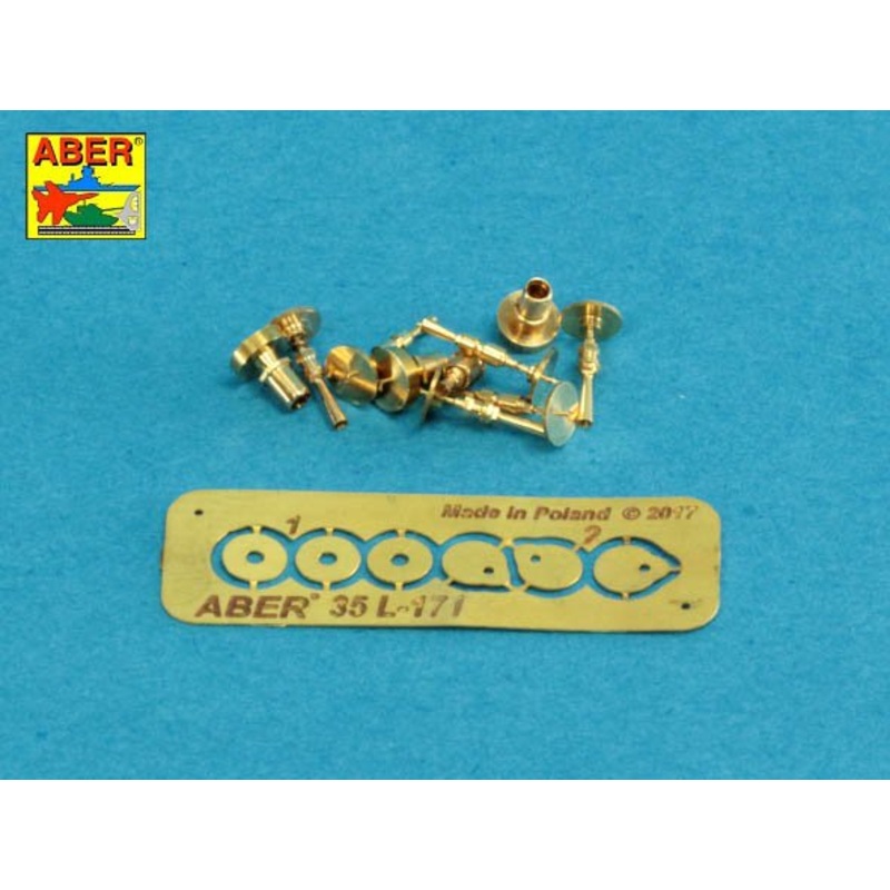 ABER 35L171 Set of gun barrel tips for MG 08 x3 pcs. And barrel tips for MG 08/15 x 3 pcs.