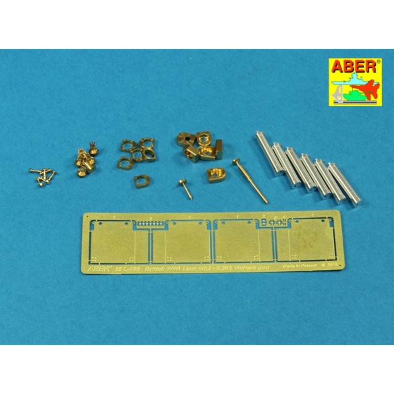 ABER 35L196 Barrels for British WWI Tank Mk.I Female or 0.303 Vickers gun x 4 8mm Hotchkiss m.1909 x 1