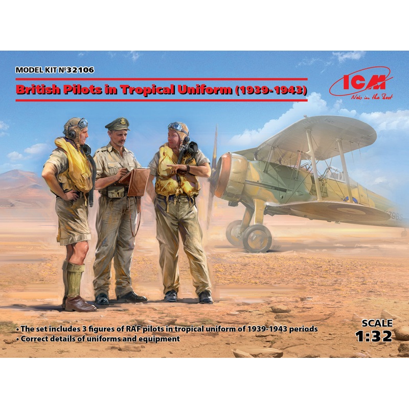 ICM32106 1/32 British Pilots in Tropical Uniform (1939-1943)