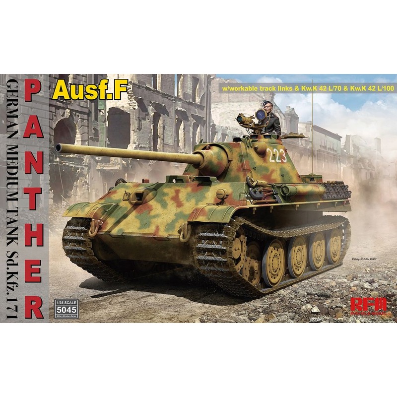 Rye Field Model 5045 1/35 Panther Ausf.F w/ Workable Track Links