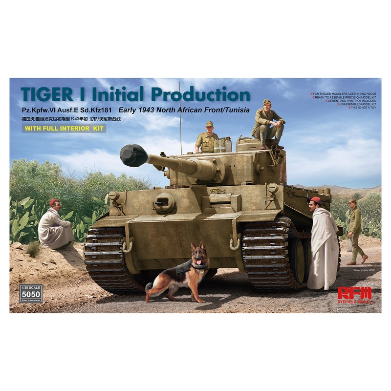 Rye Field Model 5050 1/35 Tiger I Initial Production Early 1943 w/ Full Interior