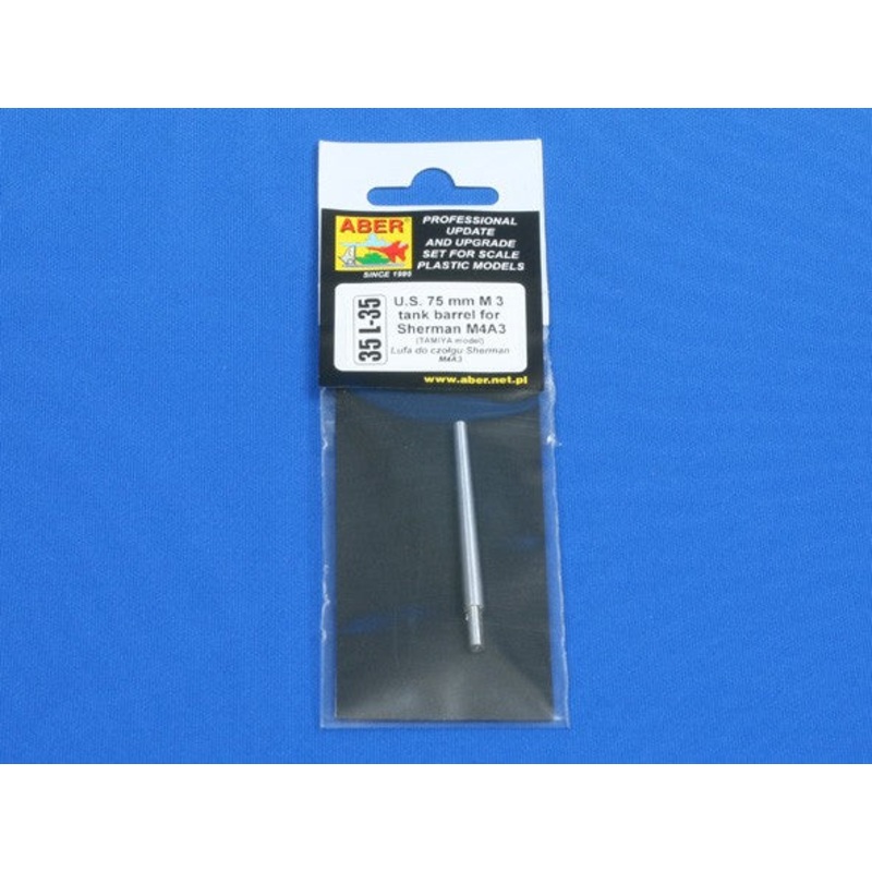 ABER 35L035 US 75mm M3 tank barrel Sherman M4A3 (Tamiya Model)