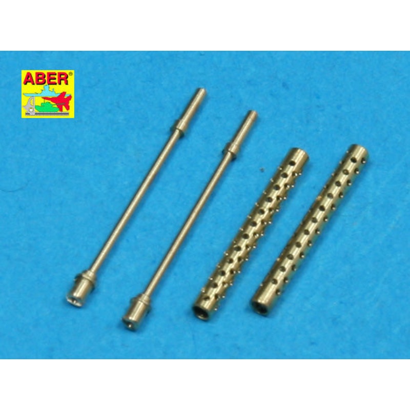 ABER 35L082 Set of 2 standard barrels for U.S aircraft machine guns cal .50 Browning ANM2 A4 with one part muzzle
