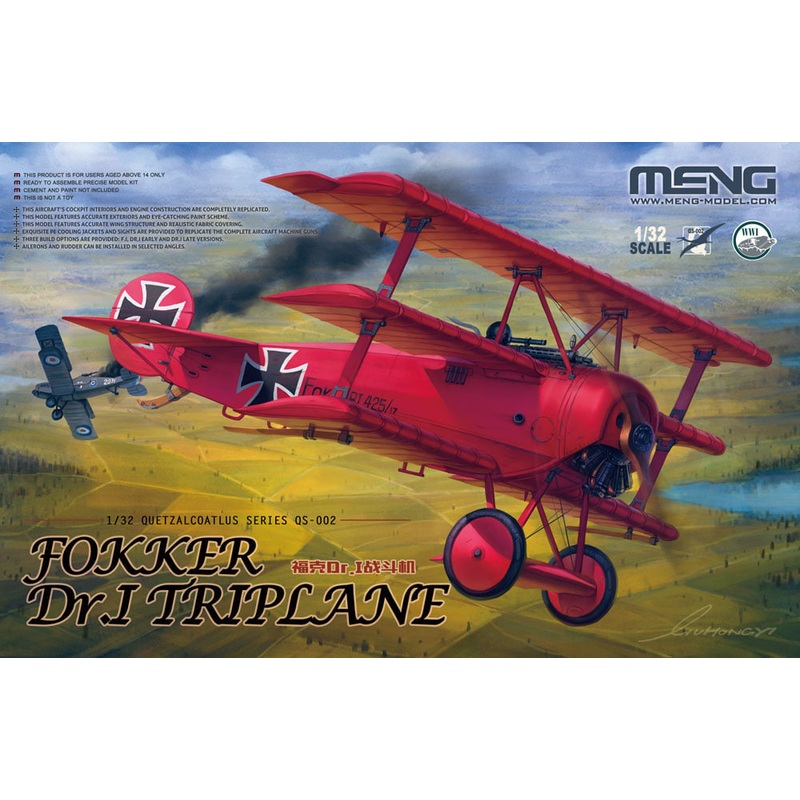 Meng QS002 1/32 Fokker DR.1 Triplane