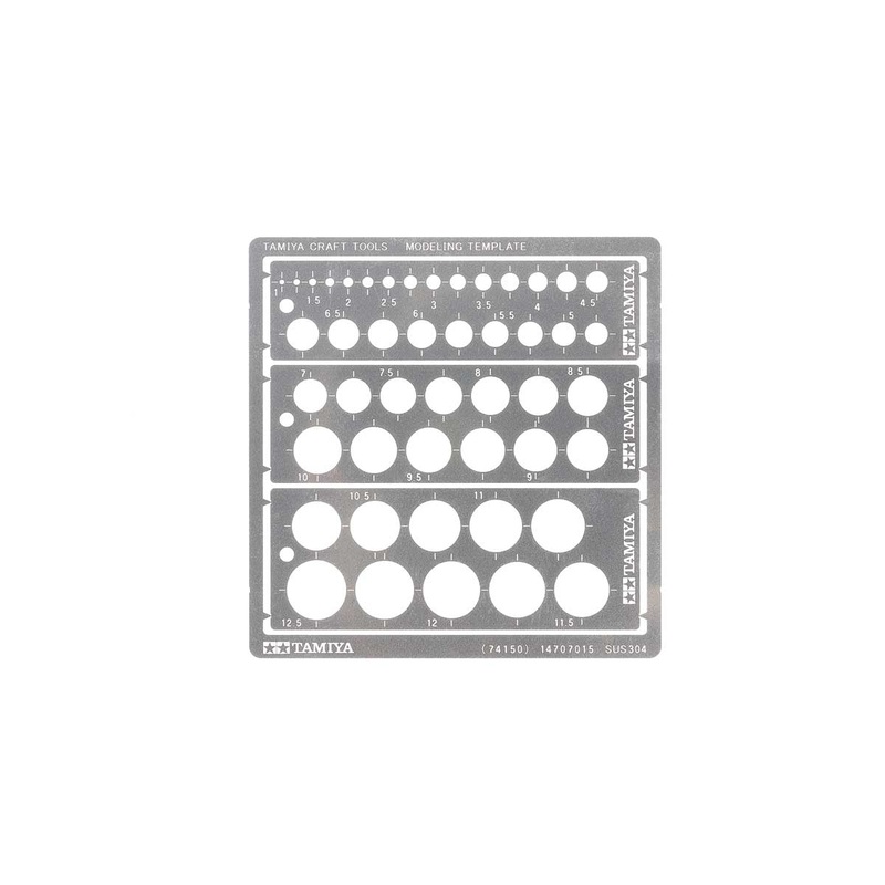 Tamiya 74150 Modeling Template (Round/1-12.5mm)