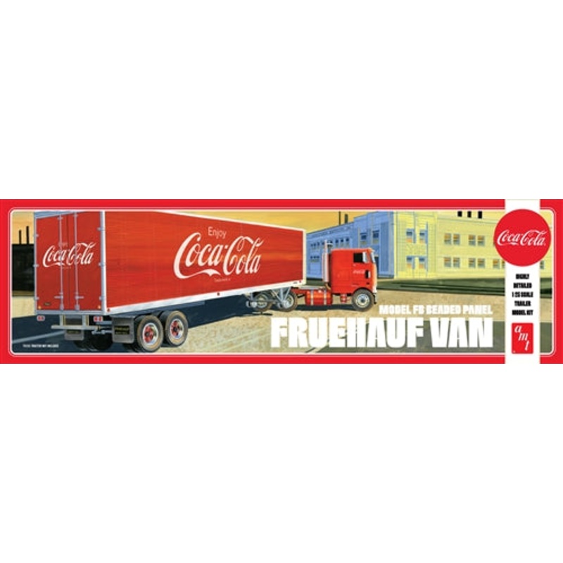 AMT 1109 1/25 FRUEHAUF BEADED VAN SEMI TRAILER (COCA-COLA)