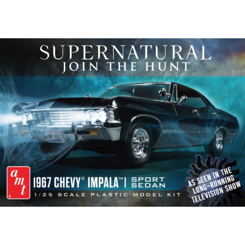 AMT 1124 1/25 1967 CHEVY IMPALA 4-DOOR SUPERNATURAL NIGHT HUNTER