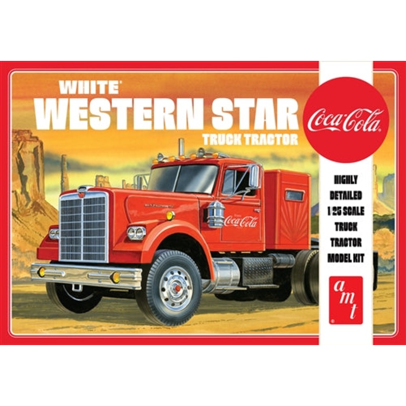 AMT 1160 1/25 WHITE WESTERN STAR SEMI TRACTOR (COCA COLA)