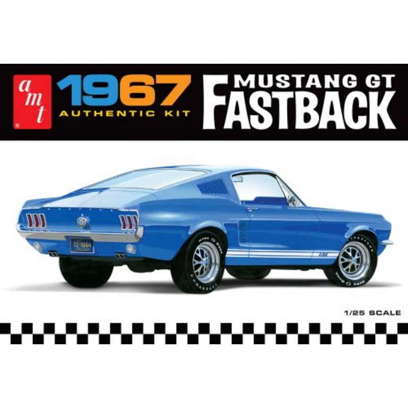 AMT 1241 1967 FORD MUSTANG GT FASTBACK 1:25
