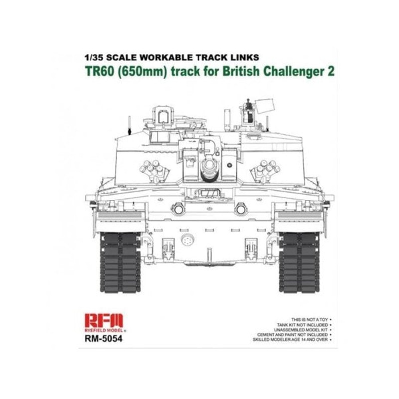 Rye Field Model 5054 1/35 Workable Track Links for Challenger 2