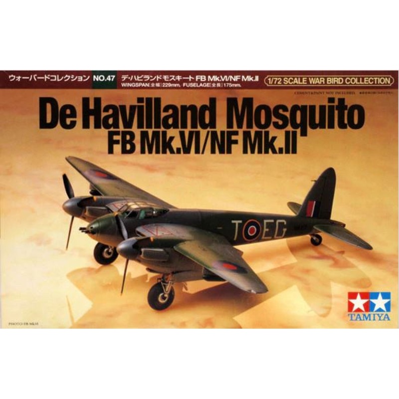 Tamiya 60747 1/72 Dehavilland Mosquito Fb Mk IV/NF Mk II