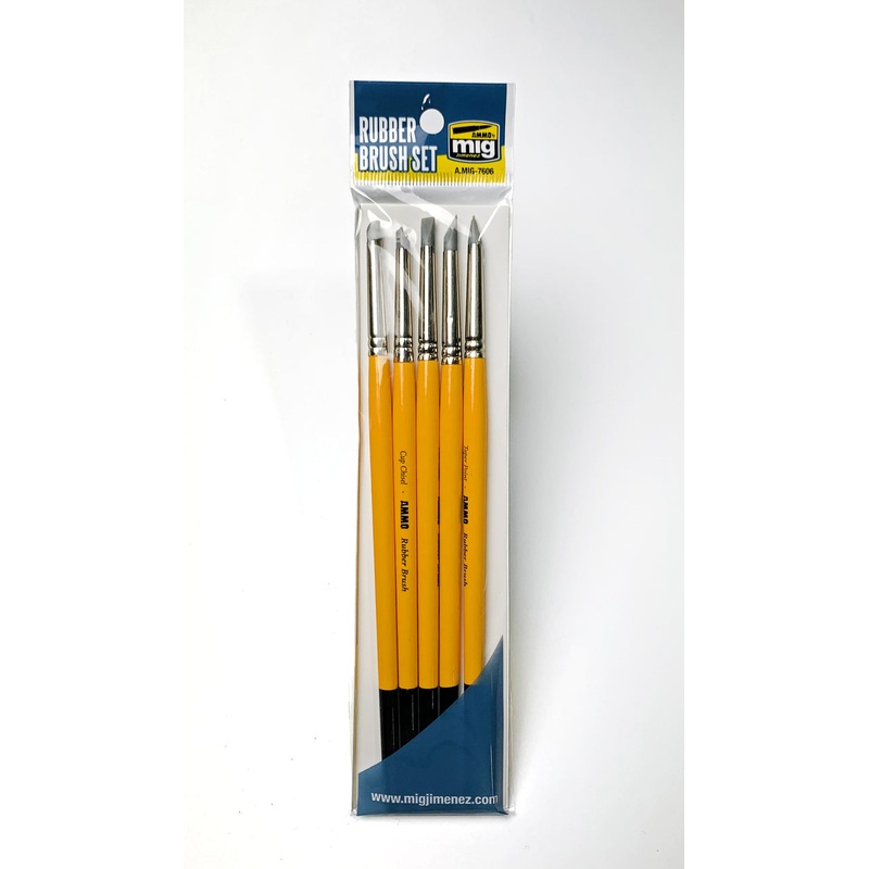 AMMO by Mig 7606 Rubber Brush Set