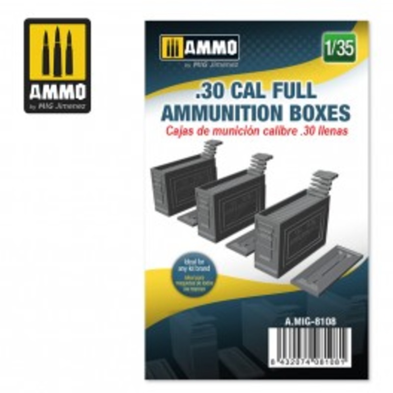 AMMO by Mig 8108 1/35 .30 Cal Full Ammunition Boxes