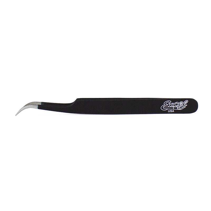 Excel 30420 Slant Point Tweezers (black)
