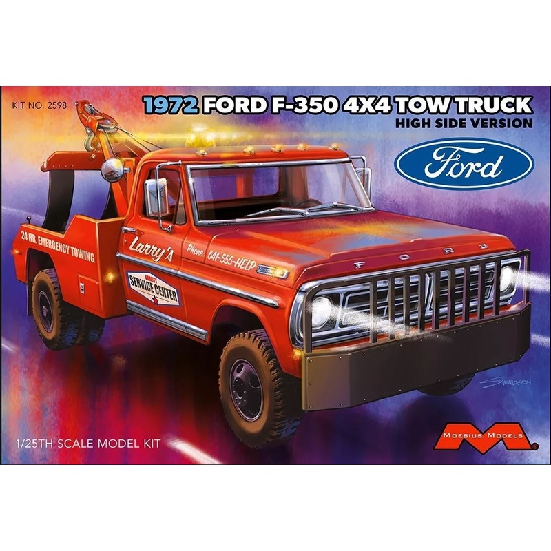 Moebius 2598 1/25 1972 Ford F-350 4X4 High Side Tow Truck
