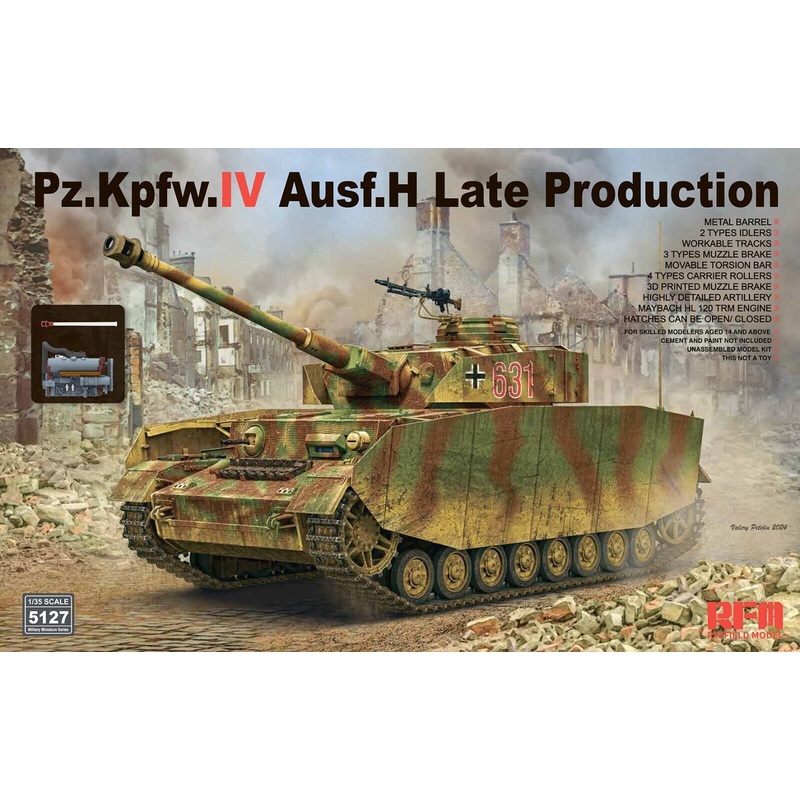 Rye Field Model 5127 1/35 Pz.Kpfw.IV Ausf. H Late Production