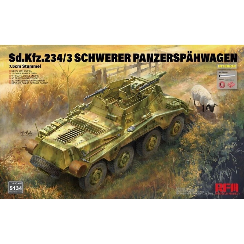 Rye Field Model 5134 1/35 Sd.Kfz.234/3 Schwerer Panzersphwagen