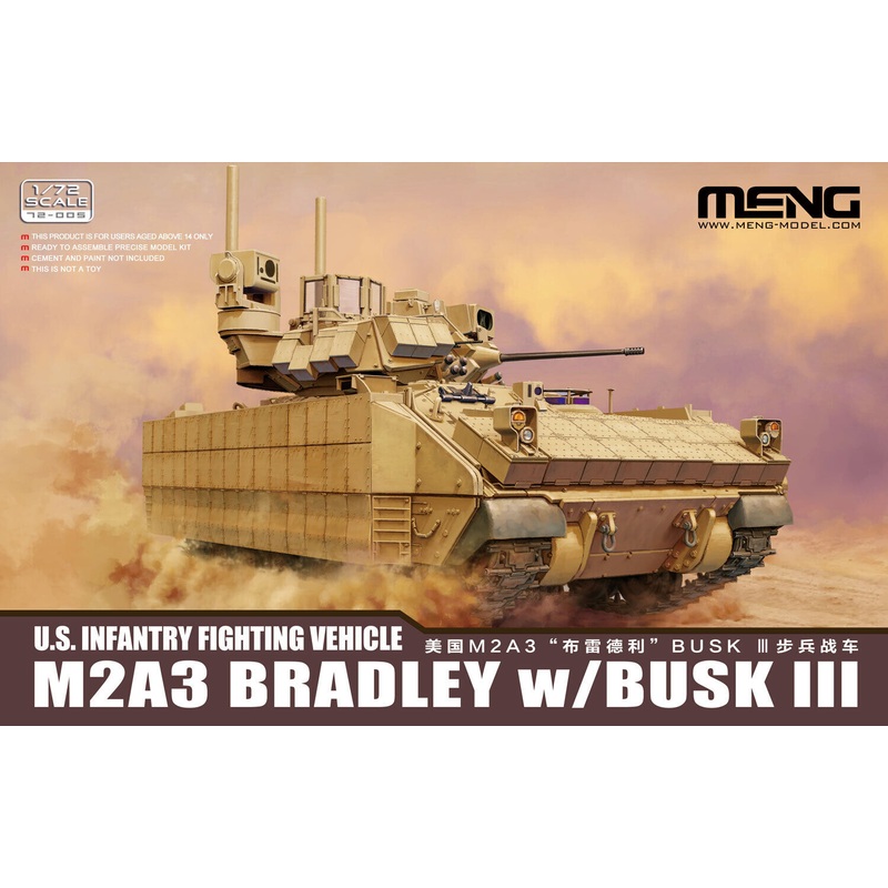 Meng 72-005 1/72 U.S. INFANTRY FIGHTING VEHICLE M2A3 Bradley w/ BUSK III Model
