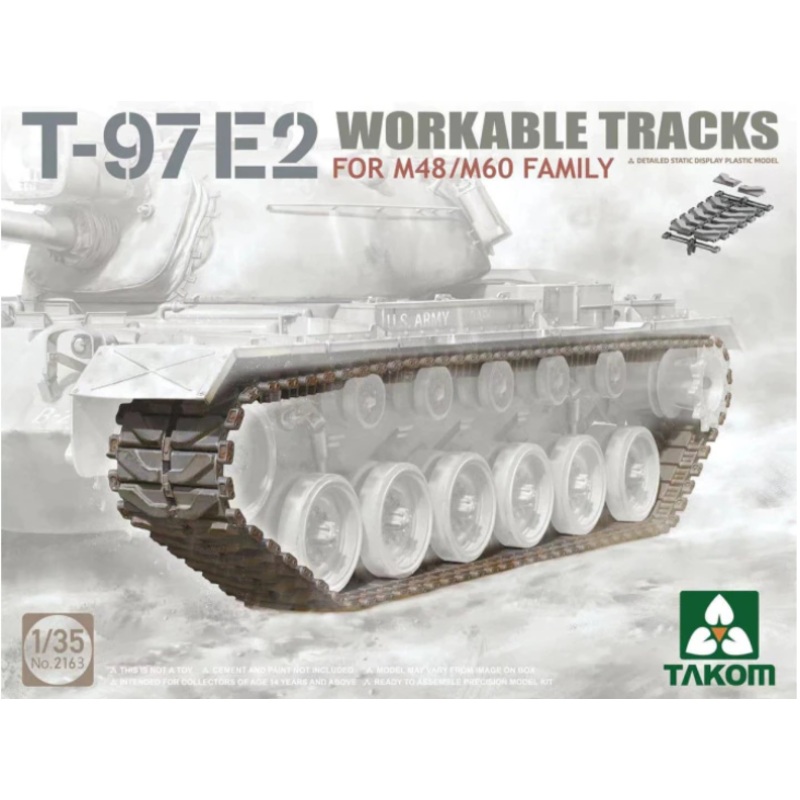 Takom 2163 1/35 T-97E2 Workable Tracks for M48/M60 Family