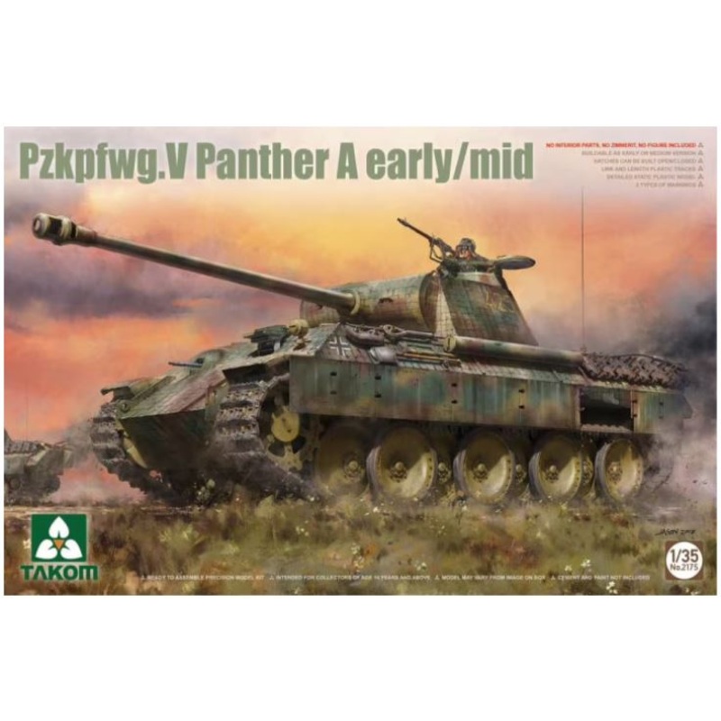 Takom 2175 1/35 Sd.Kfz. 171 Panther Ausf. A Mid-Early Production - No interior