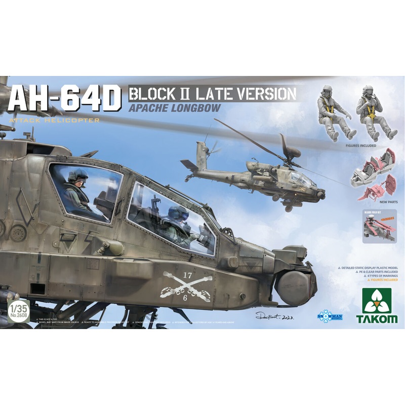 Takom 2608 1/35 AH-64D Attack Helicopter Apache Longbow Block II (Late Version)