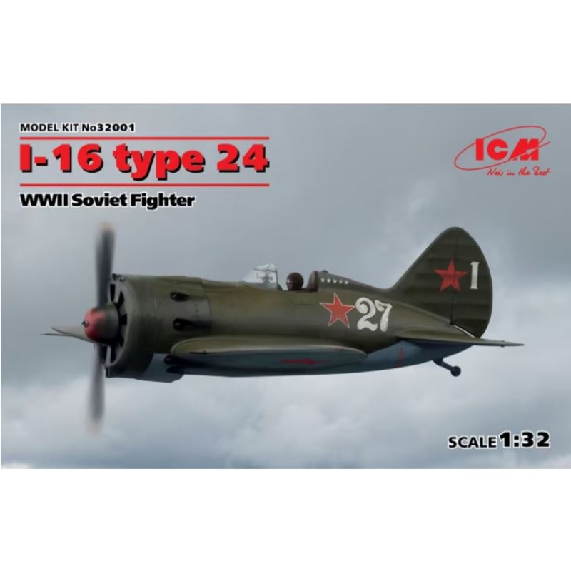ICM 32001 1/32 I-16 type 24, WWII Soviet Fighter