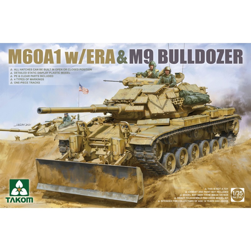 Takom 2142 1/35 M60AS1 w/ ERA & M9 Bulldozer