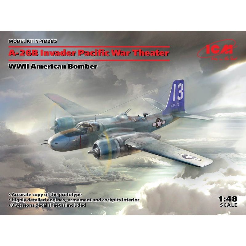 ICM 48285 1/48 A-26B Invader (Pacific War Theater), WWII American Bomber