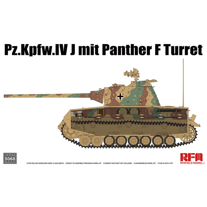 Rye Field Model 5068 1/35 Pz.Kpfw.IV J Mit Panther F Turret