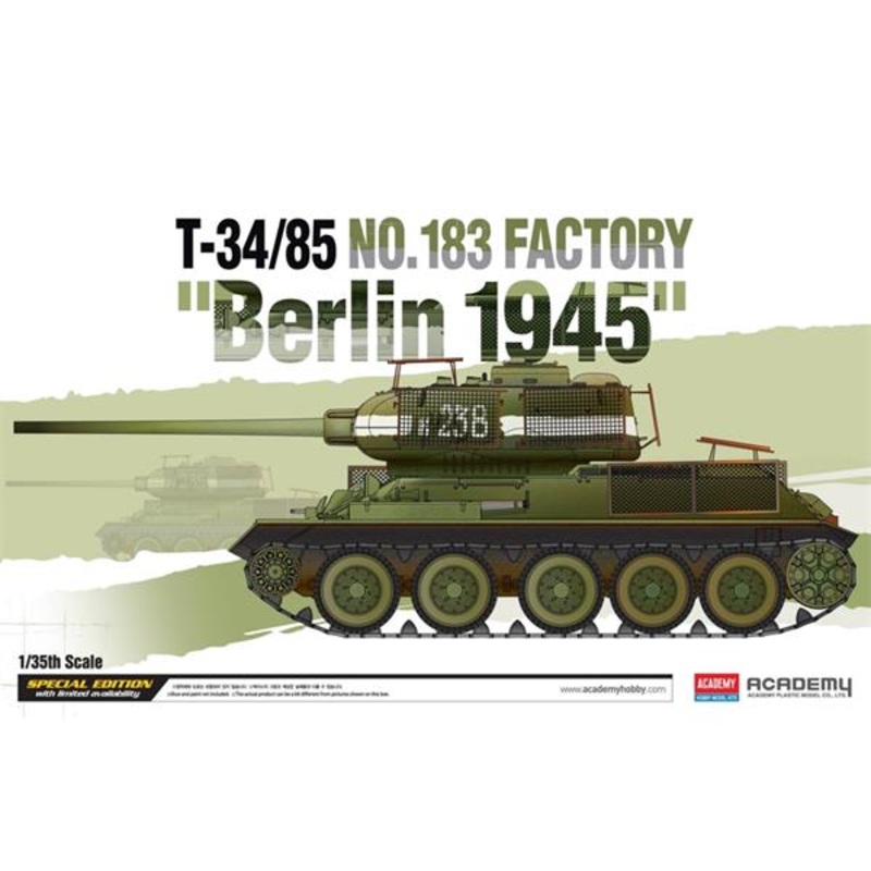 Academy 13295 1/35 T-34/85 NO.183 Factory - Berlin 1945