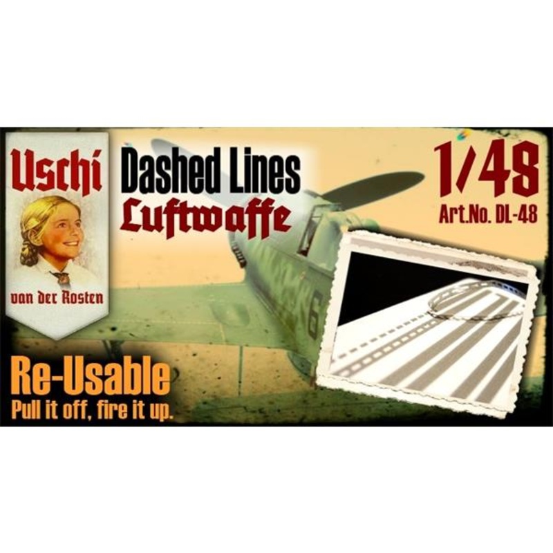 Uschi Van Der Rosten 1/48 Dashed Lines Luftwaffe Masking Set