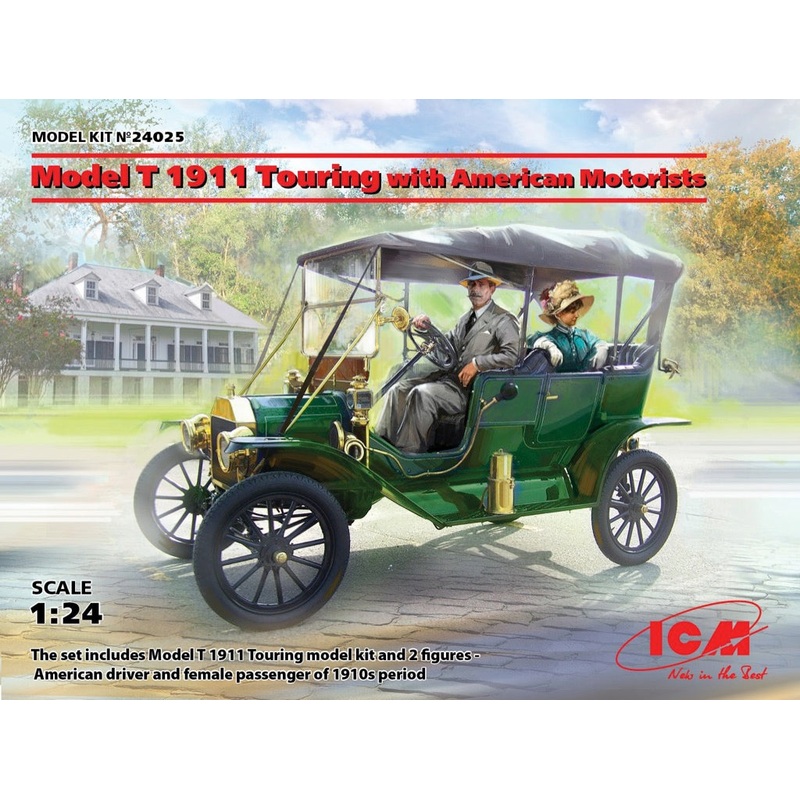 ICM 24025 1/24 Model T 1911 Touring w/American Motorists