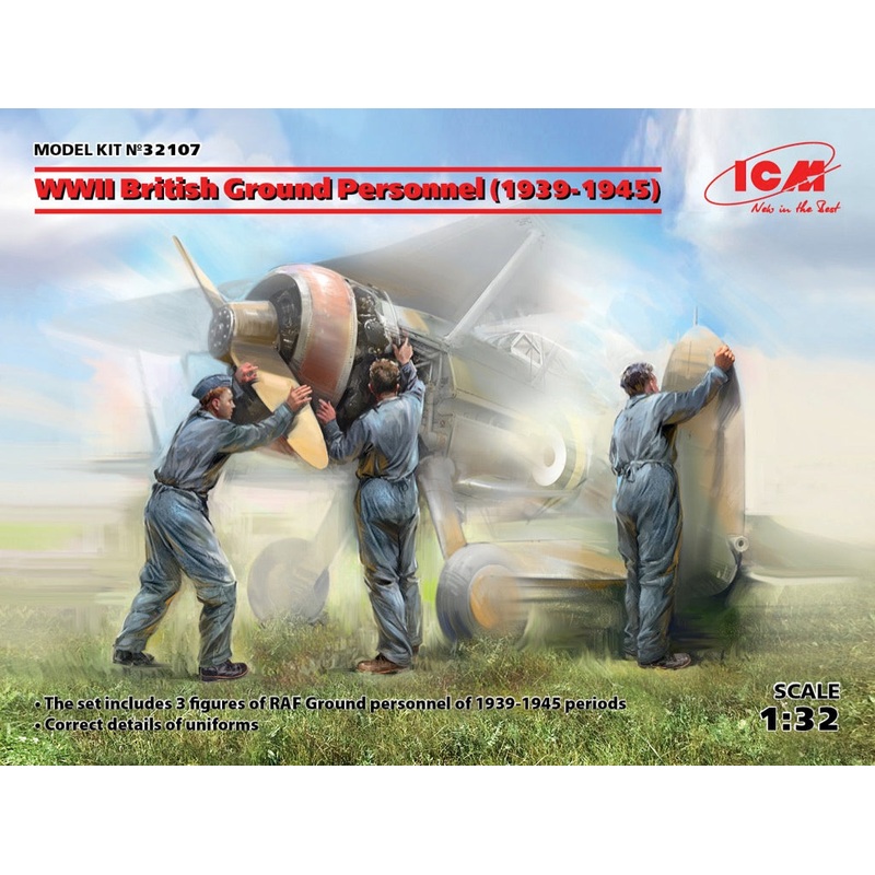 ICM 32107 1/32 WWII British Ground Personnel 1939-1945
