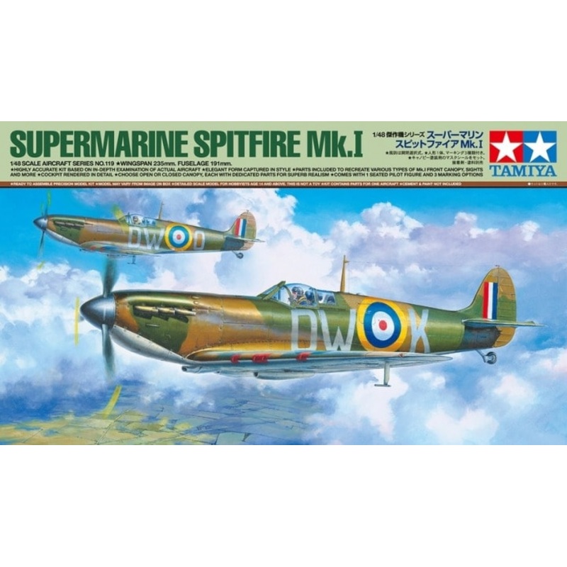 Tamiya 61119 1/48 British Supermarine Spitfire Mk.I