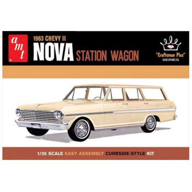 AMT 1202 1/25 1963 Chevy II Nova Station Wagon Craftsman Plus Series