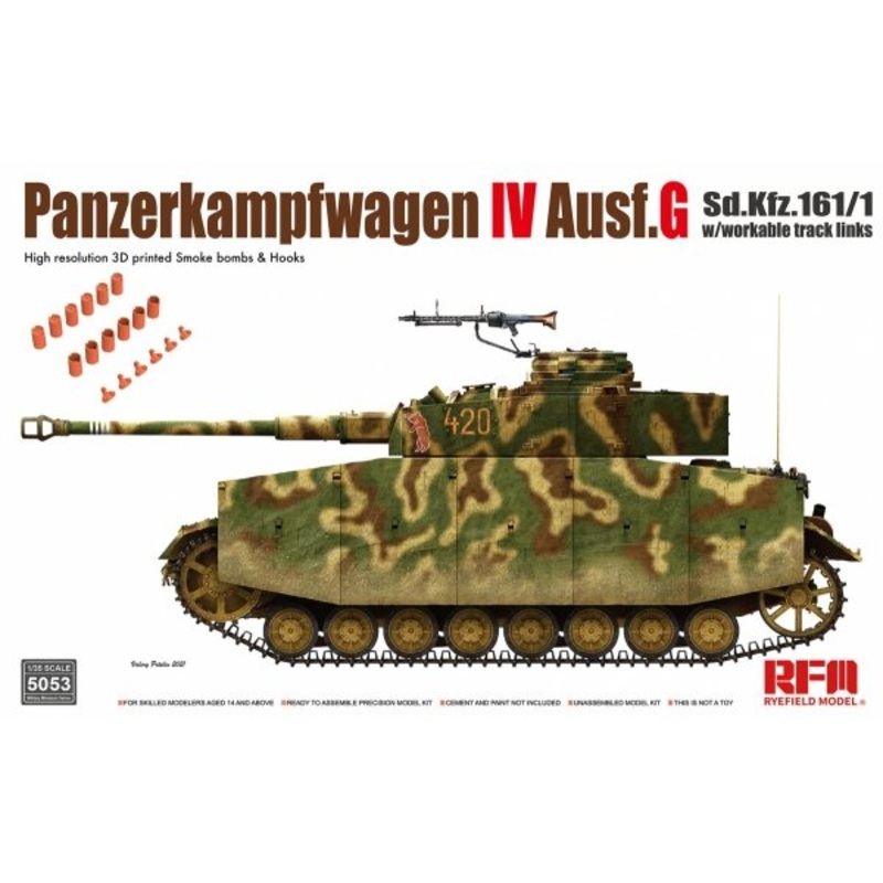 Rye Field Model 5053 1/35 Panzerkampfwagen IV Ausf. G w/with workable track links