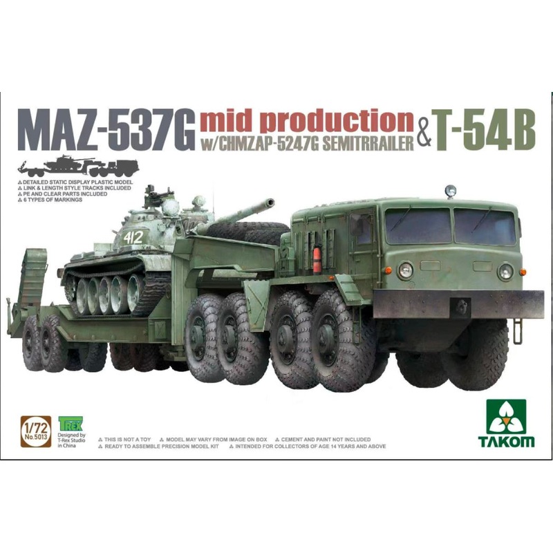 Takom 5013 1/72 MAZ-537G &T54B