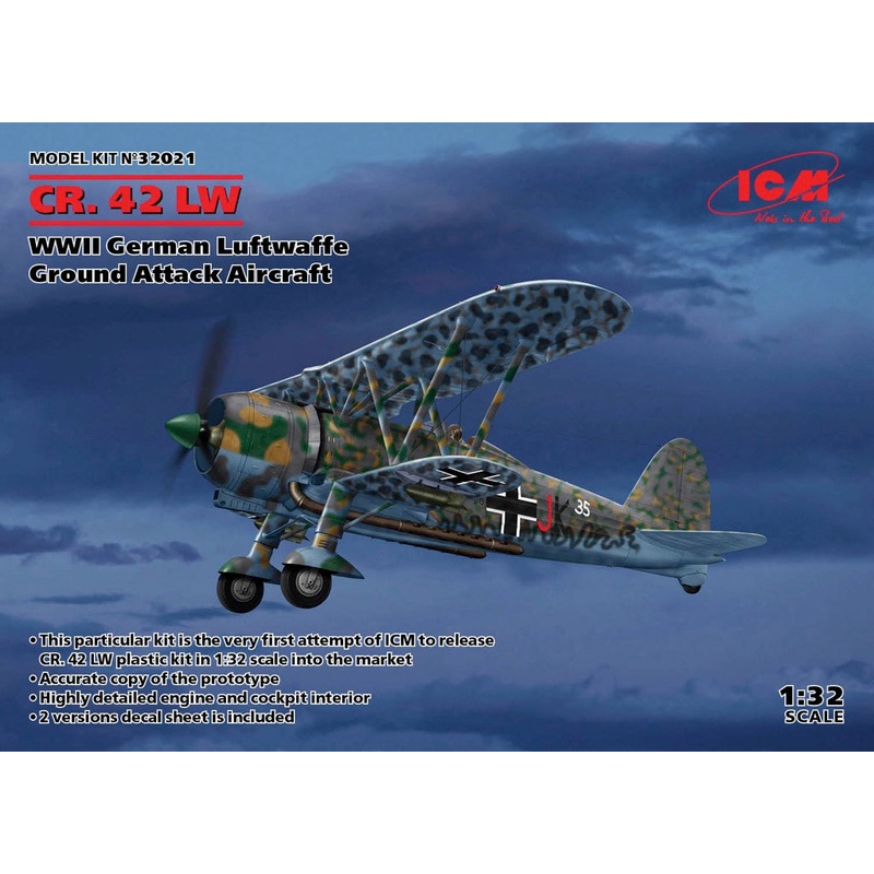 ICM 32021 1/32 Luftwaffe CR.42 Lw Ground Attack Aircraft