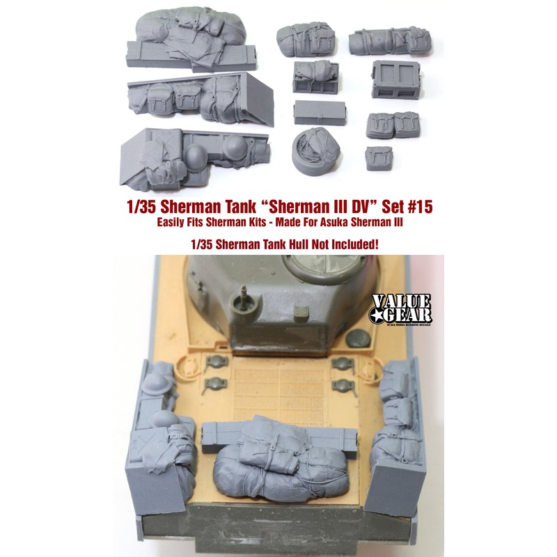 Value Gear SH015 1/35 Sherman Engine Deck & Stowage Set #15