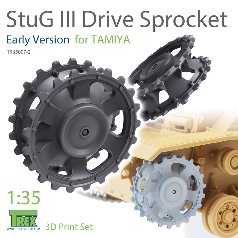 T-Rex 35007-2 1/35 StuG.III Sprocket Set (Early Version) for Tamiya