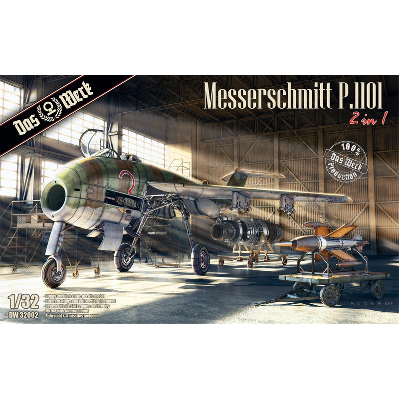 *** PREORDER - NOT IN STOCK DAS WERK 1/32 32002 GERMAN MESSERSCHMITT P.1101 JET FIGHTER NOT IN STOCK  PRE-ORDER***