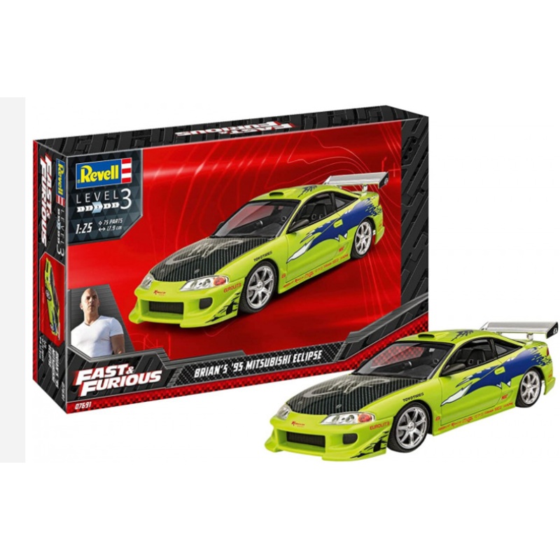 Revell 7691 1/25 Fast & Furious Brian's 1995 Mitsubishi Eclipse
