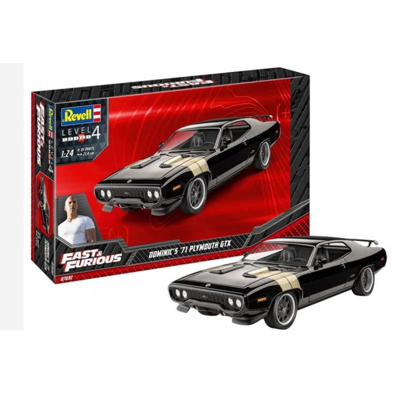 Revell 7692 1/24 Fast & Furious Dominic's 1971 Plymouth GTX
