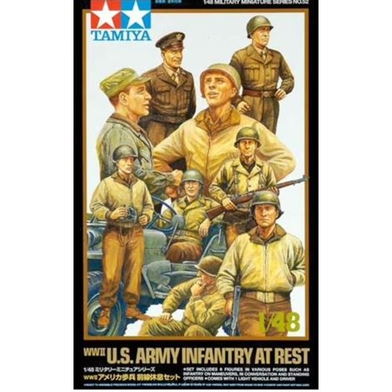 Tamiya 32552 1/48 WWII US INFANTRY AT REST WITH JEEP