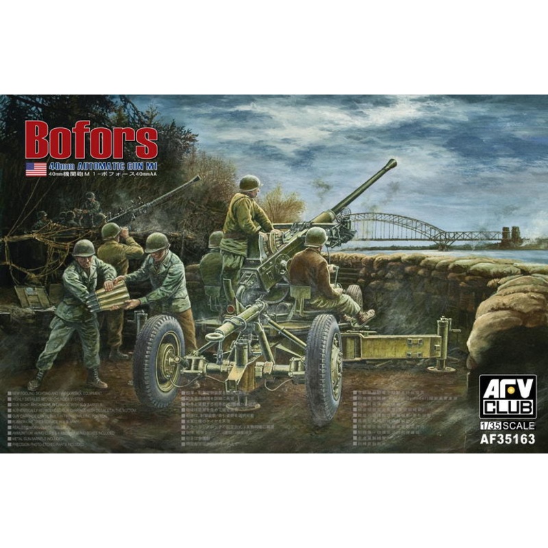 AFV Club 35163 1/35 40mm Automatic Gun M1 (BOFORS 40mm Anti-Aircraft)