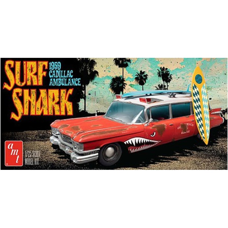 AMT 1242 1/25 1959 Surf Shark Cadillac Ambulance